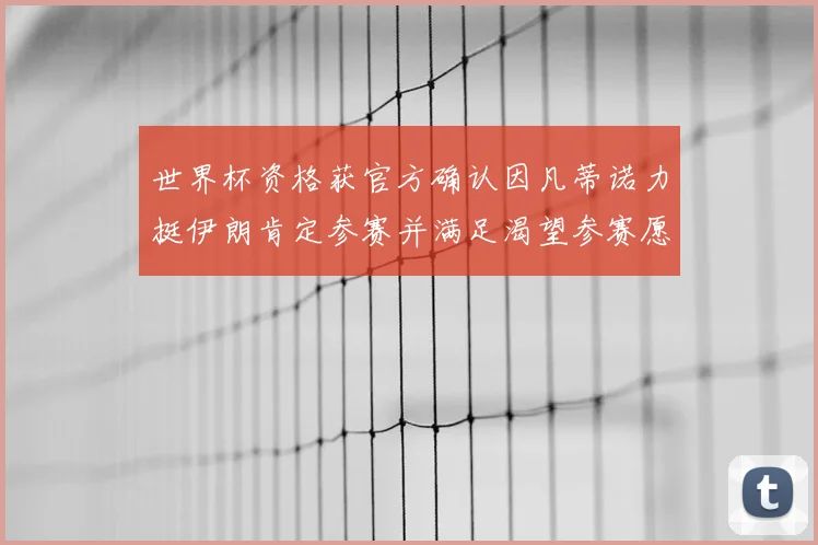 世界杯资格获官方确认因凡蒂诺力挺伊朗肯定参赛并满足渴望参赛愿望